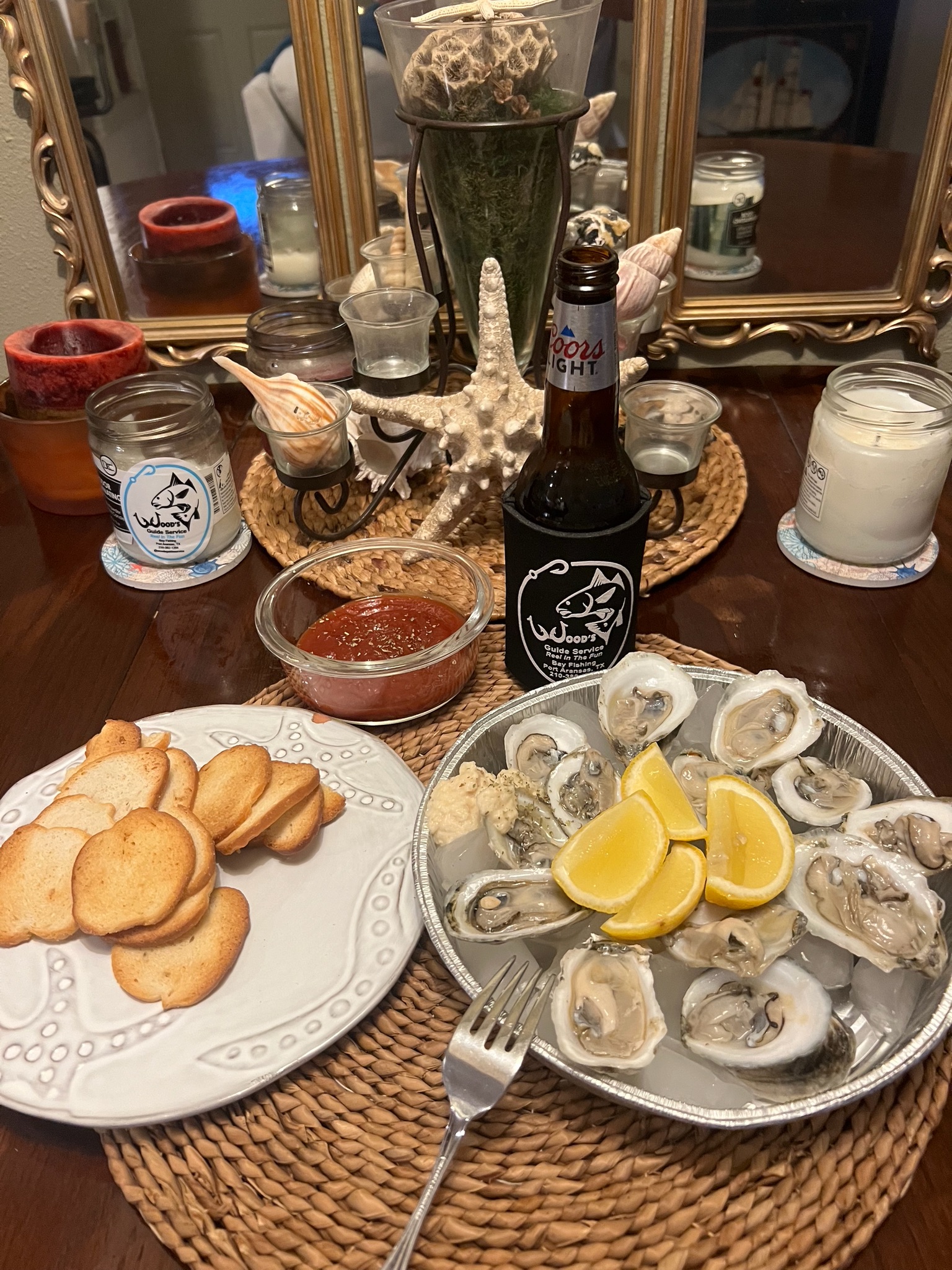 clear water oyster served in restaurant
